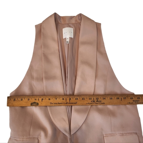 Leith sleeveless cardigan duster vest. Blush pink.  Size xs - Picture 13 of 14